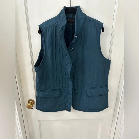 Talbots Womens Size XL Vest 100%‎ Polyester Thin Fleece  like Lining - Picture 1 of 10